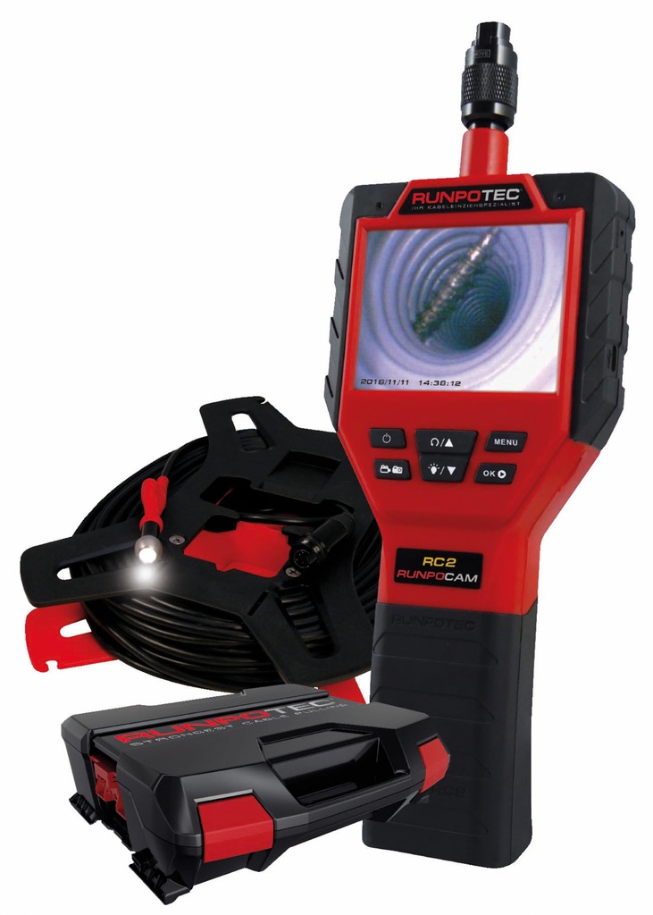 [RT10140] RUNPOCAM RC2 caméra d'inspection + accessoires RT 10140 RUNPOTEC 30 M