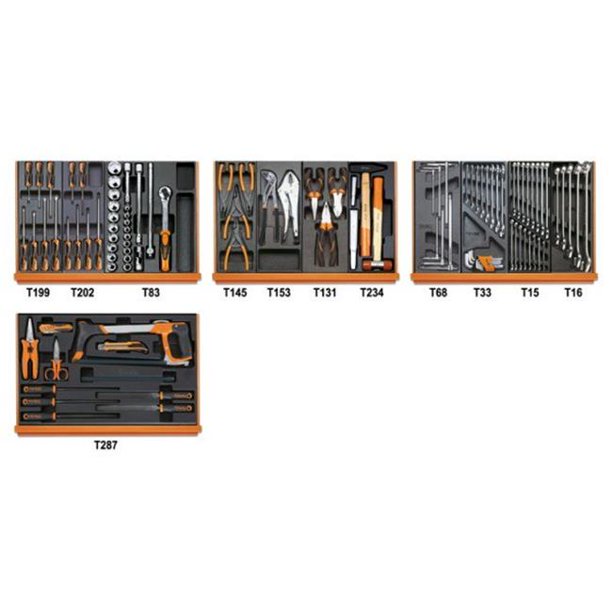 [059041070] Composition de 104 outils (Maintenance générale) en plateaux thermoformés rigides en ABS 5904VU/2T BETA
