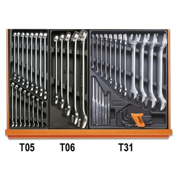 Composition de 146 outils pour la maintenance générale en plateaux thermoformés rigides en ABS 5904VU/3T BETA