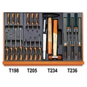 Composition de 146 outils pour la maintenance générale en plateaux thermoformés rigides en ABS 5904VU/3T BETA