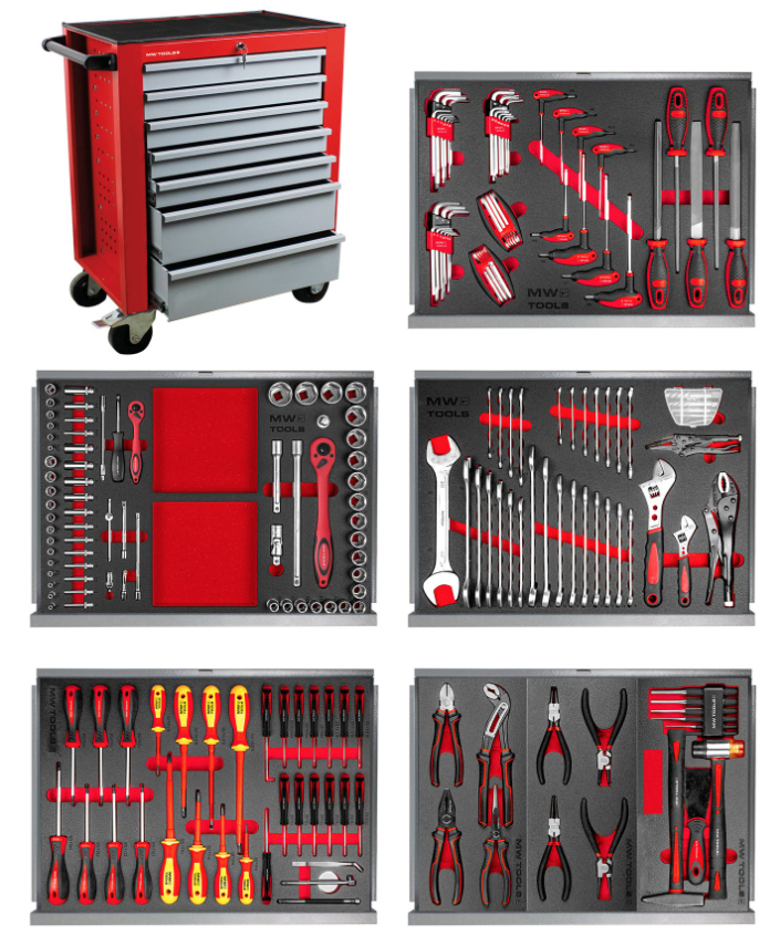 Servante 7 tiroirs MW Tools - 211 outils MWE211G