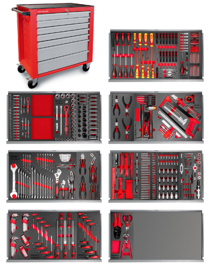 Servante 7 tiroirs MW Tools - 512 outils MWE512G2