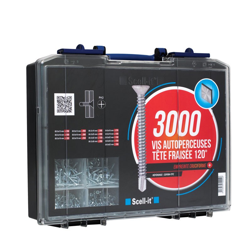 Coffret 3000 vis TF autoperceuse Scell-It COF004-TFC