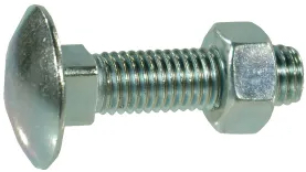 Boulon à tête bombée collet carré DIN 603/555 Ac Zn M12 x 35