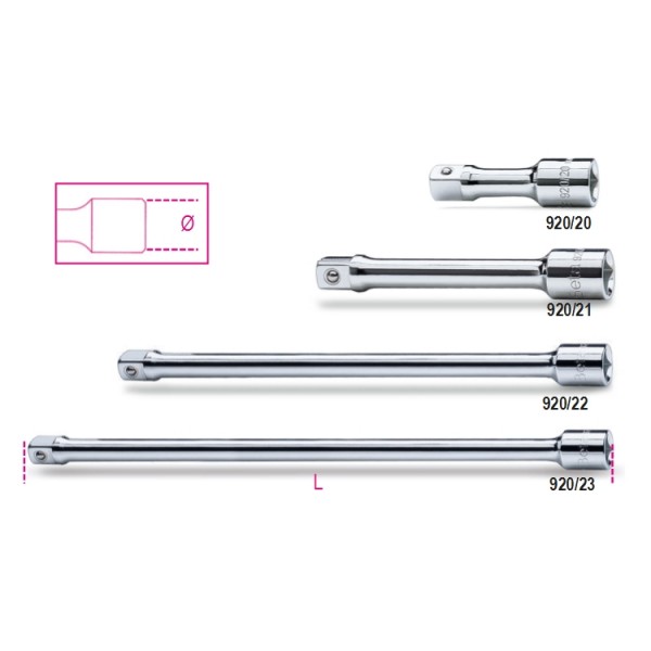 Allonge 1/2¨ Beta 920/22 250 mm