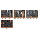 Composition de 104 outils (Maintenance générale) en plateaux thermoformés rigides en ABS 5904VU/2T BETA