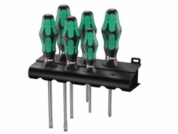 [22218.334355] Jeu de 6 tournevis plat-PZ Wera 334/355/6