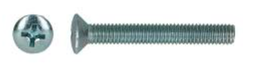 [13081.030010] DIN 966 - ISO 7047 Vis à tête fraisée bombée (cruciforme PH) Acier 4.8 zingué M3 X 10