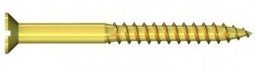 [13188.020012] DIN 97 Vis à bois à tête fraisée (fendue) Laiton M2 X 12