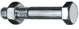 [11481.200070] DIN 601/555 - ISO 4016 Boulon tête hexagonale avec ecrou hexagonal acier Zn 6.8 M20 X 70