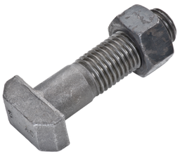 [13075.200080] DIN 261 Vis tête marteau sans collet carré avec écrou hexagonal Acier brut 4.6 M20 X 80
