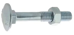 [11453.050016] DIN 603/555 Vis tête bombée collet carré avec écrou hexagonal Acier brut 4.6 M5 X 16