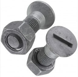 [11459.120045] DIN 7969/555 Vis tête fraisée rainure avec écrou hexagonal gàc isométrique 4.6 M12 X 45