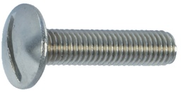 [13058.060045] Vis à tête bombée fendue (poelier) Acier 4.8 zingué M6 X 45
