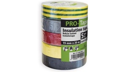 [20007.990520] Toile isolante noire , jaune, rouge, grise, jaune/vert soft PVC 19mm x 20m (5p)