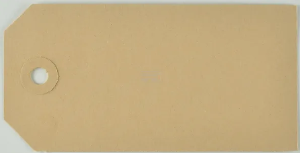 [VPM536361] Etiquette cartonnée marron 60 mm x 120 mm avec trou (1000 cs)