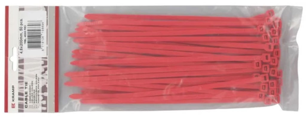 [TRB36200RED] Collier plastique rouge 3,6 x 200 (100p)