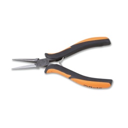 [23401.001178] Pince de précision à becs demi-ronds longs lisses effilés branches gainées confort bi-matières 1178BM