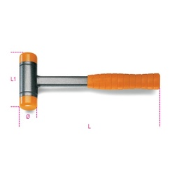 [20019.001050] Marteau anti-rebond manche métal  Beta 1392 50 mm