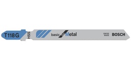 [36630.009203] Lame de scie sauteuse Basic for Metal Bosch (92mm) T118G (3pcs)